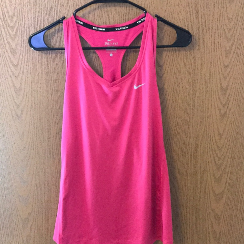 Pink running tank top